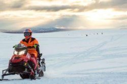 Sneeuwscooter Langj&ouml;kull-gletsjer