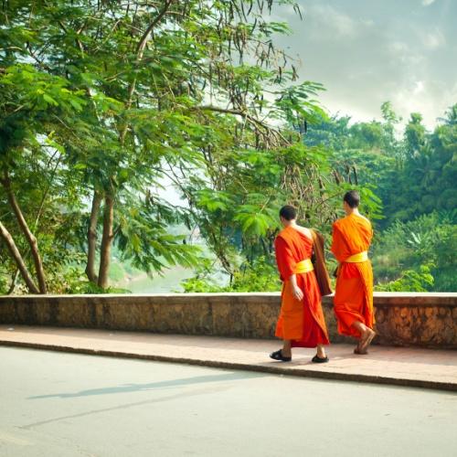 Monniken in Luang Prabang